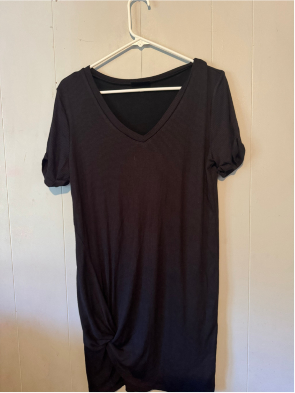 Women's Vici Black V-Neck Mini Dress Size L